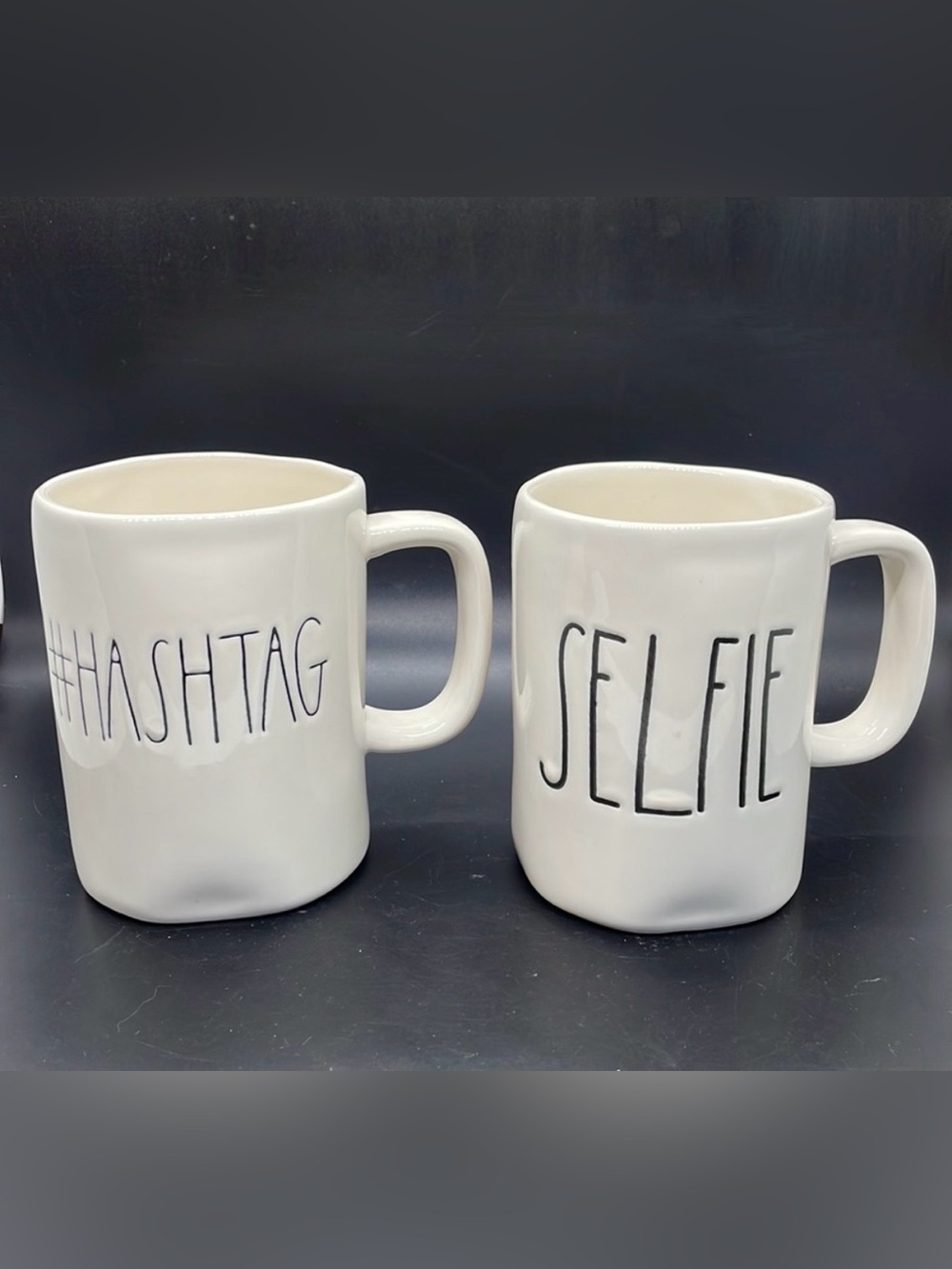 M Magenta Rae Dunn Social Media Influencer #hashtag & Selfie mug Set of 2